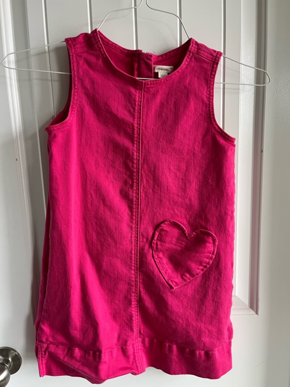 Crewcuts Bright Pink Sleeveless Tank Dress with Heart Pocket